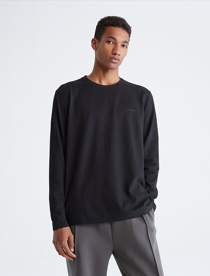 

Лонгслив Calvin Klein Long Sleeve Tech Pique, черный