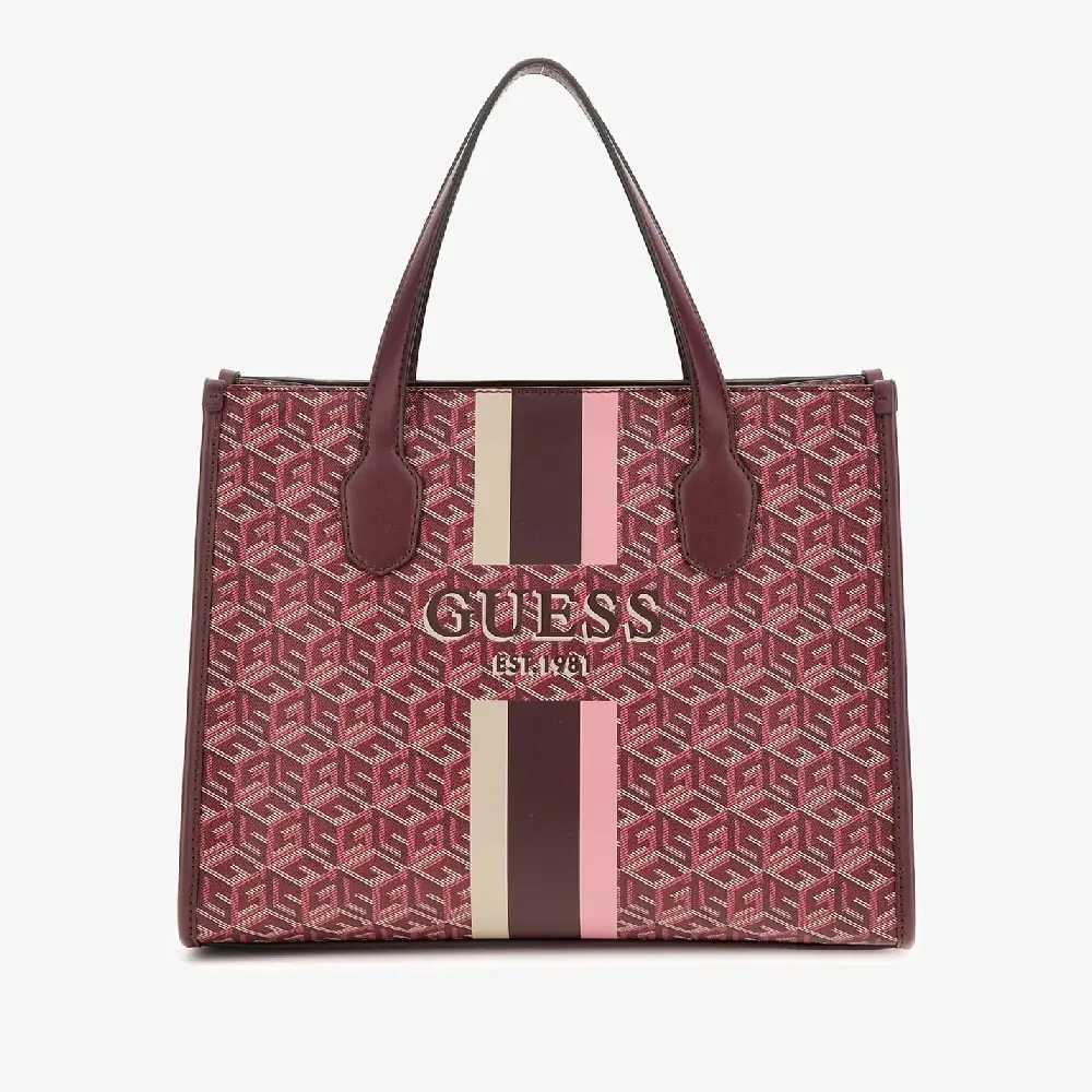 

Сумка Guess Silvana 2 Compartment Tote, бордовый