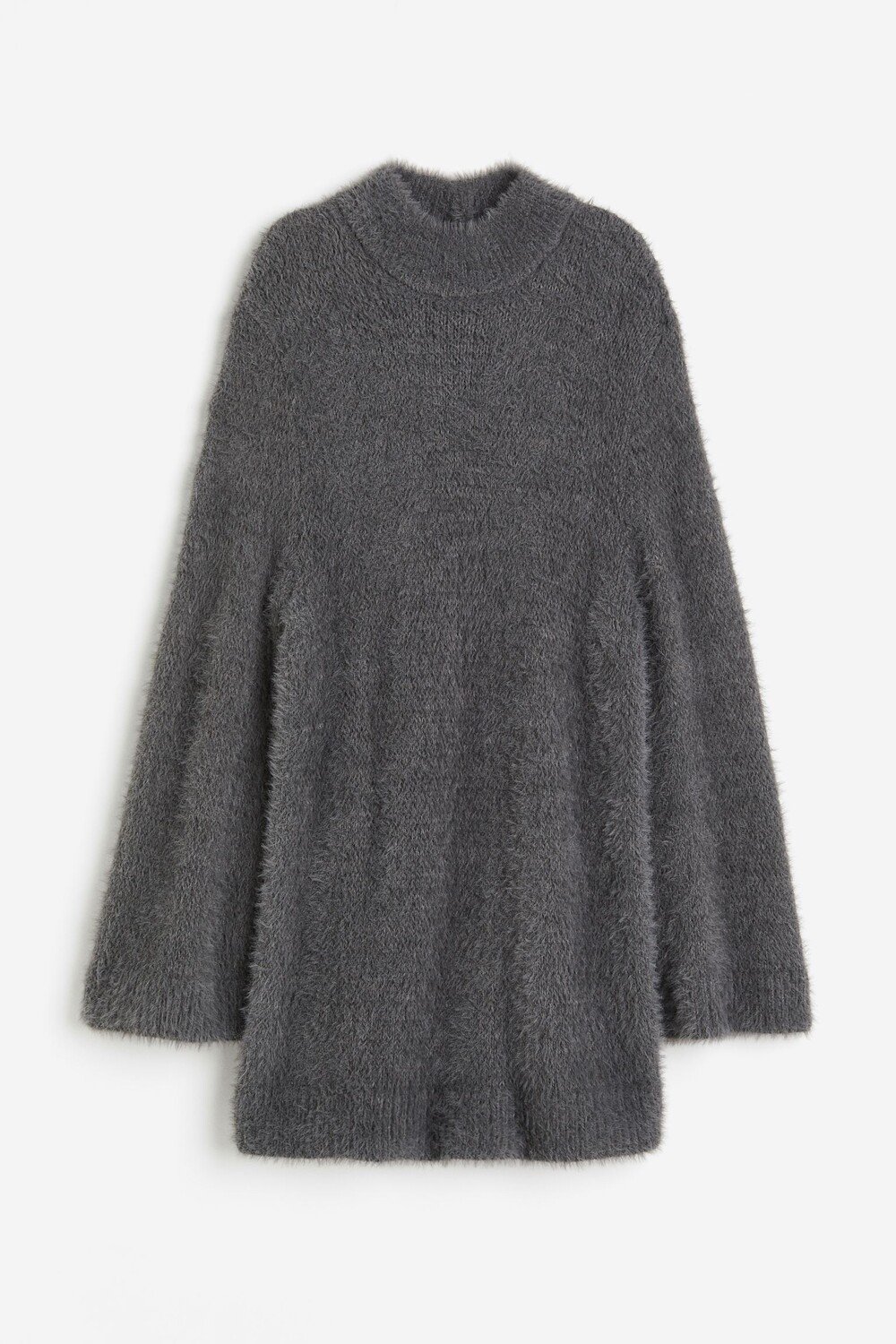 

Свитер H&M Oversized Fluffy-knit, темно-серый