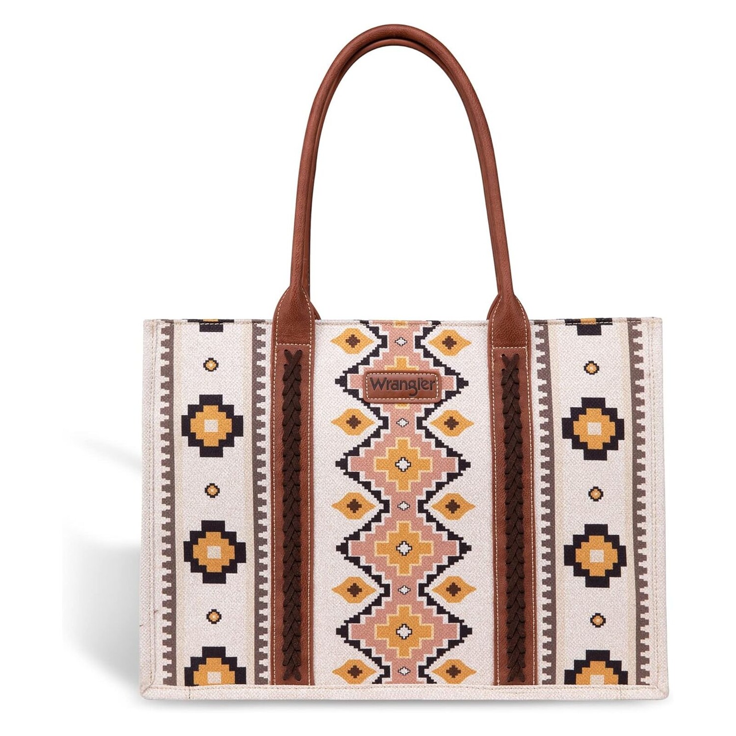 

Сумка-тоут Wrangler For Women Aztec Western Boho, белый/коричневый/оранжевый