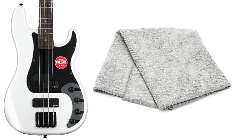 

Squier Contemporary Active Precision Bass PH - жемчужно-белый комплект с салфеткой из микрофибры Fender Factory Squier + Fender 0370481523=1 0990523000=1