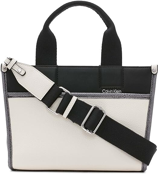 

Сумка-портфель Calvin Klein Elements с верхом на молнии, белый/черный/белый