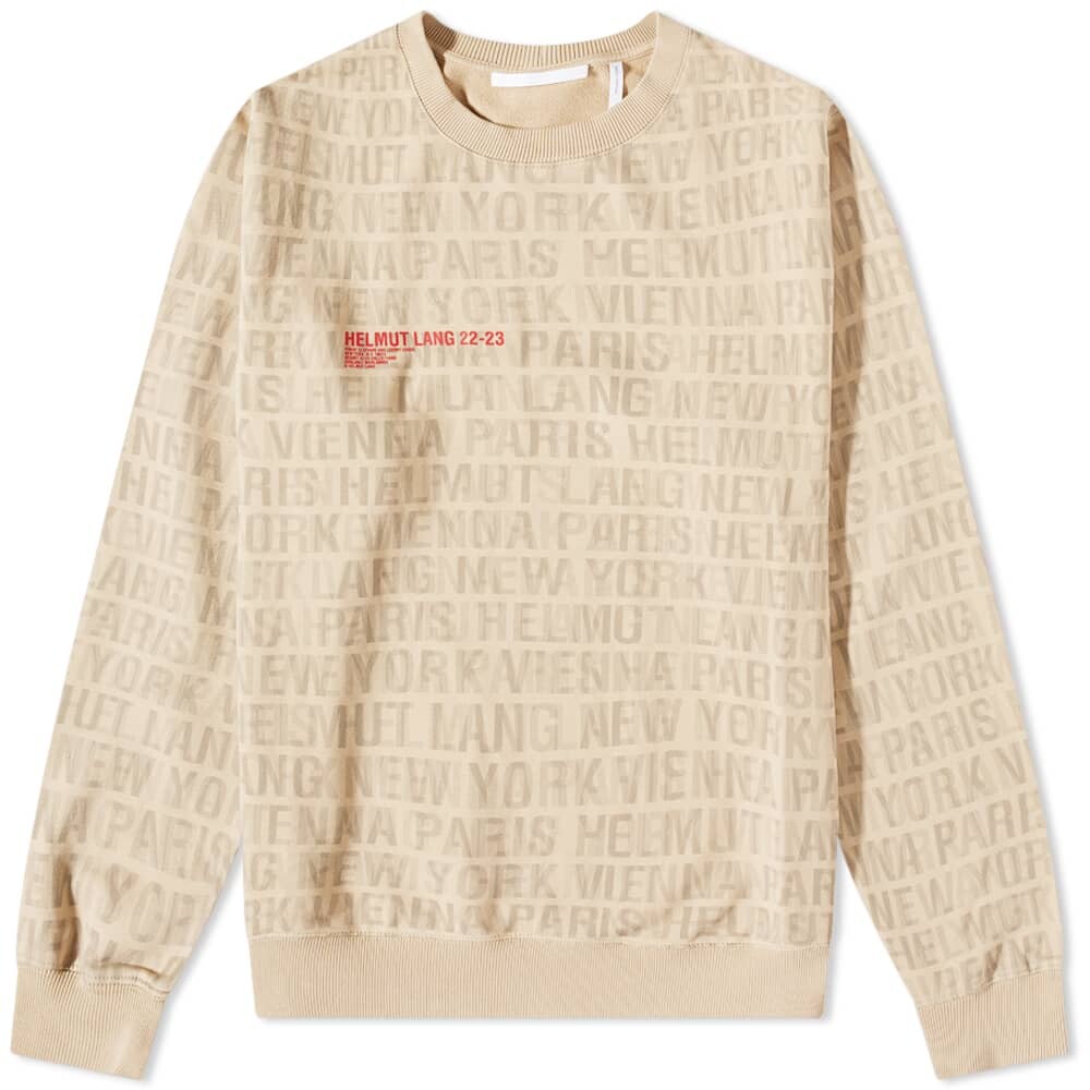 

Толстовка Helmut Lang All Over Logo Crew Sweat