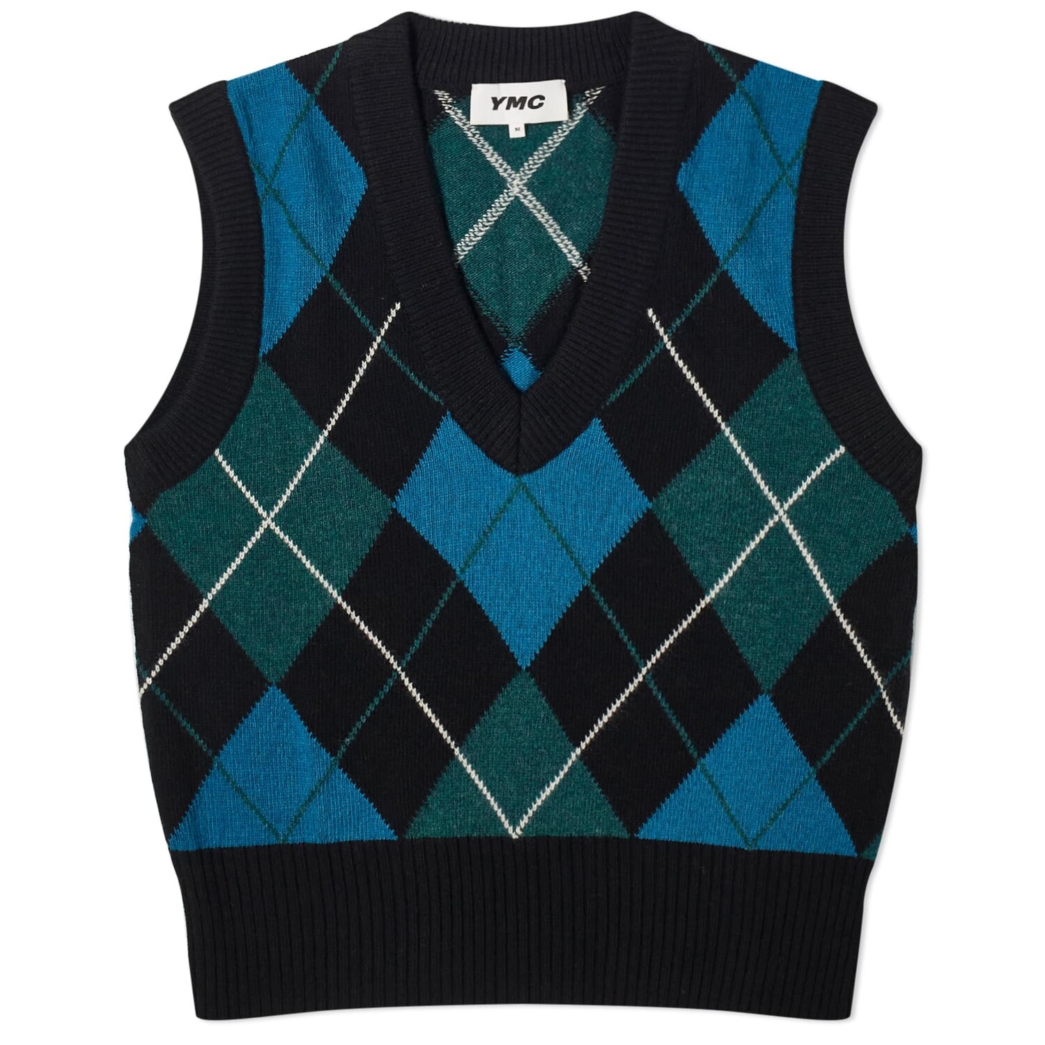 

Жилет Ymc Heidi Argyle, черный/мультиколор
