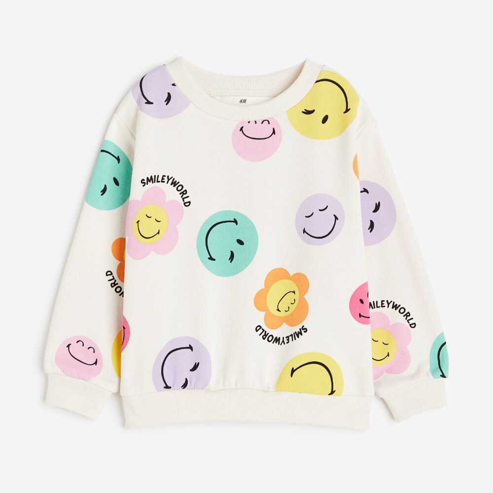 

Свитшот H&M Kids Printed SmileyWorld, белый