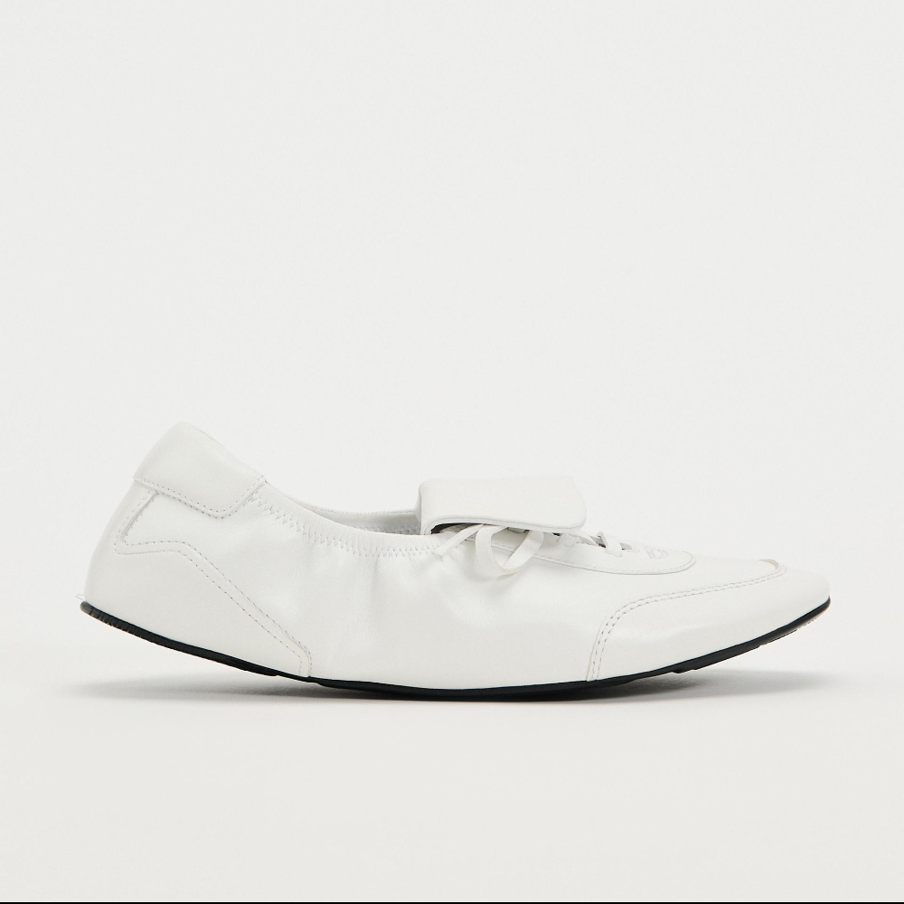 Туфли Zara Leather, белый кожаные туфли со шнурками geox черный