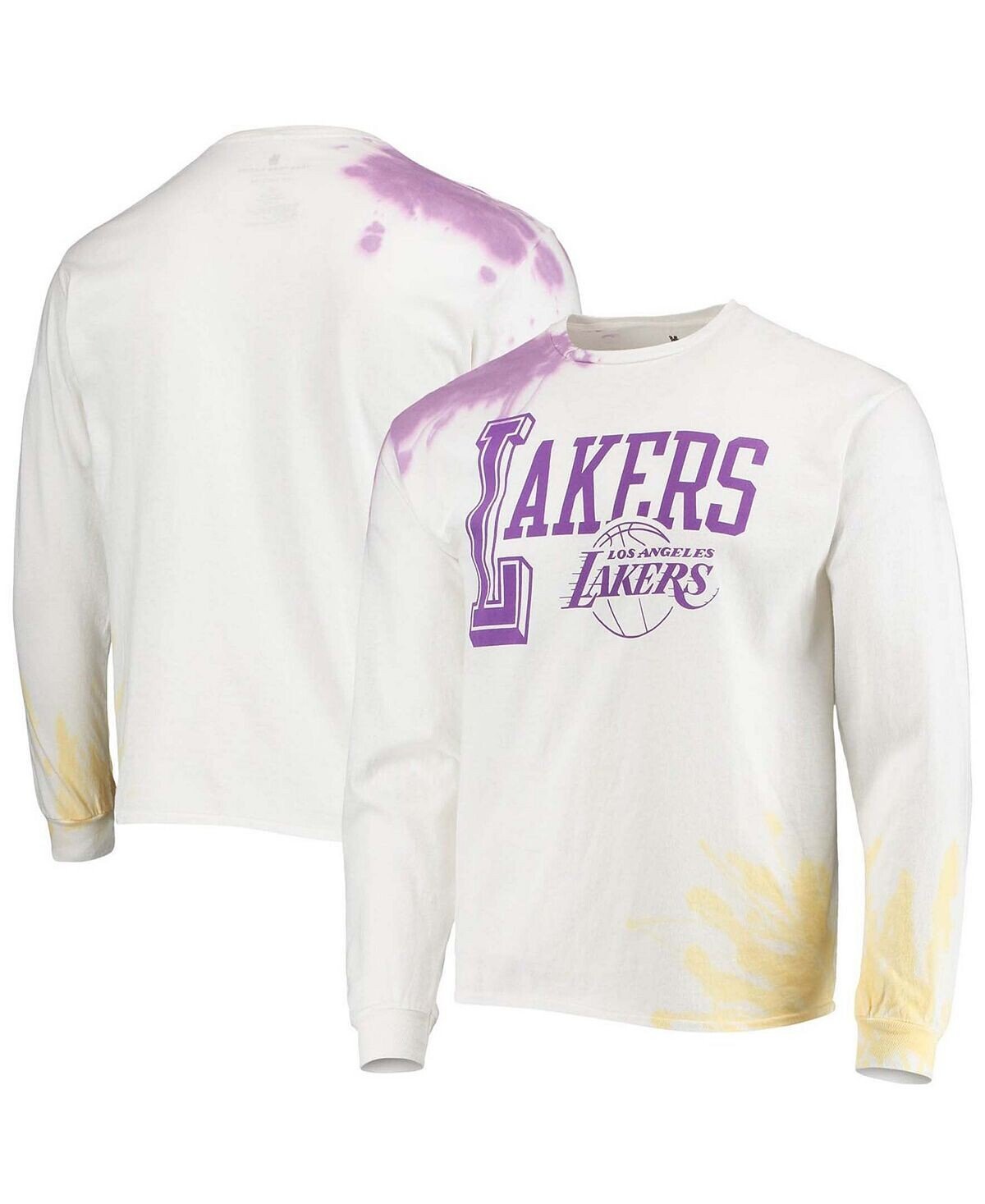 

Мужская белая футболка с длинным рукавом los angeles lakers tie-dye Junk Food, белый