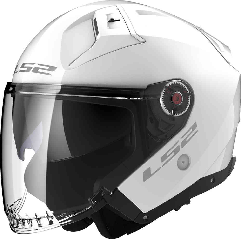 OF603 Infinity II Твердый реактивный шлем LS2, белый мотоциклетный шлем с открытым лицом защитный козырек для езды на мотоцикле