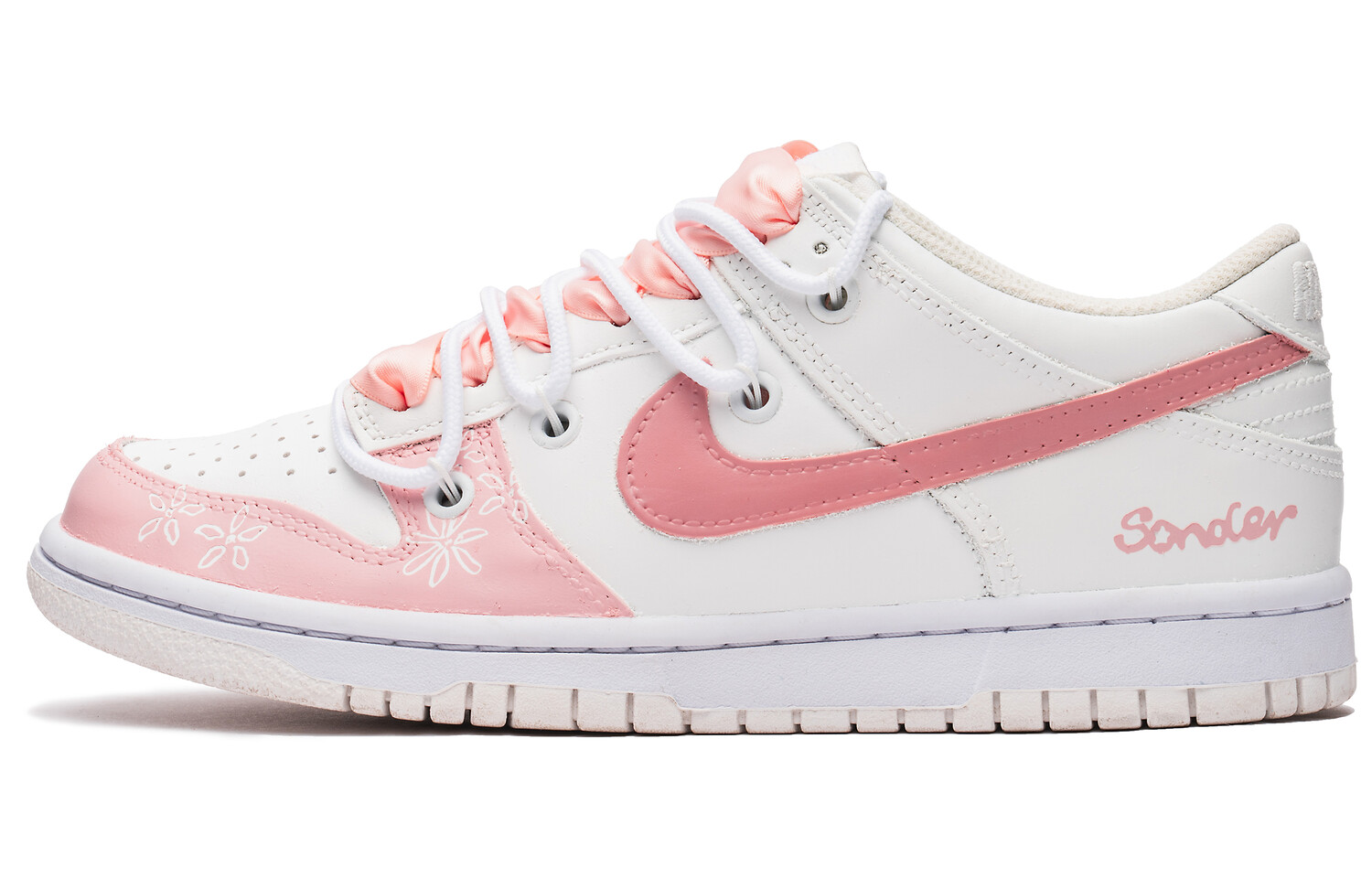 

Кроссовки Nike Dunk Skateboarding Shoes Women's Low-top White/Pink, розовый