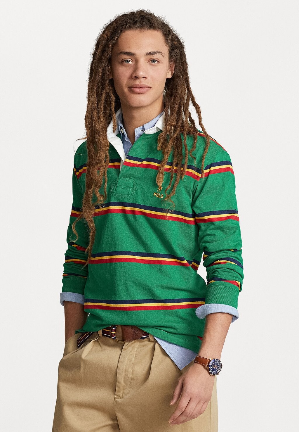 

Поло РЕГБИ С ДЛИННЫМ РУКАВОМ Polo Ralph Lauren, бильярдный мульти