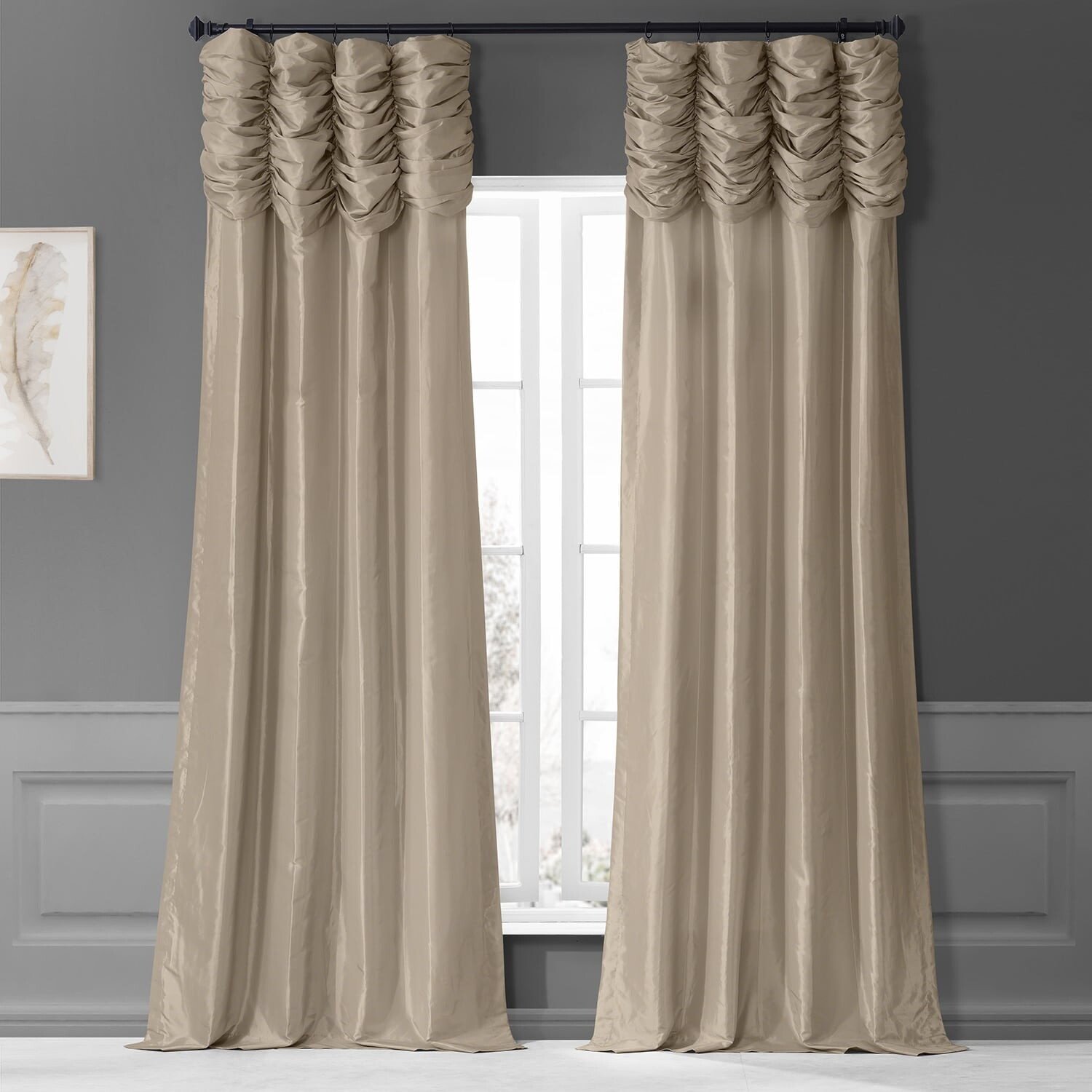 

Занавеска с рюшами Exclusive Fabrics, бежевый