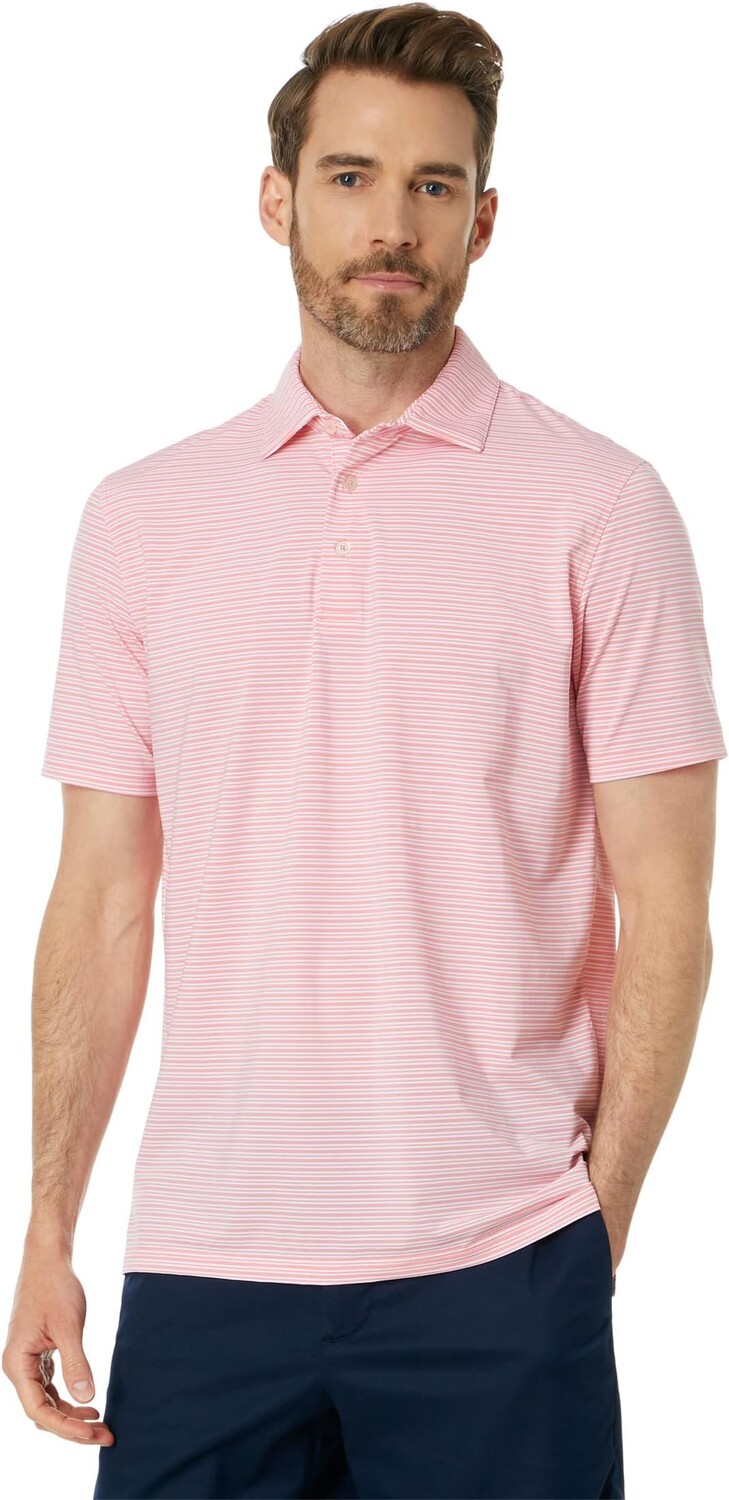 

Рубашка-поло Brrreeze Millwood Stipe Performance Polo Southern Tide, цвет Flamingo Pink