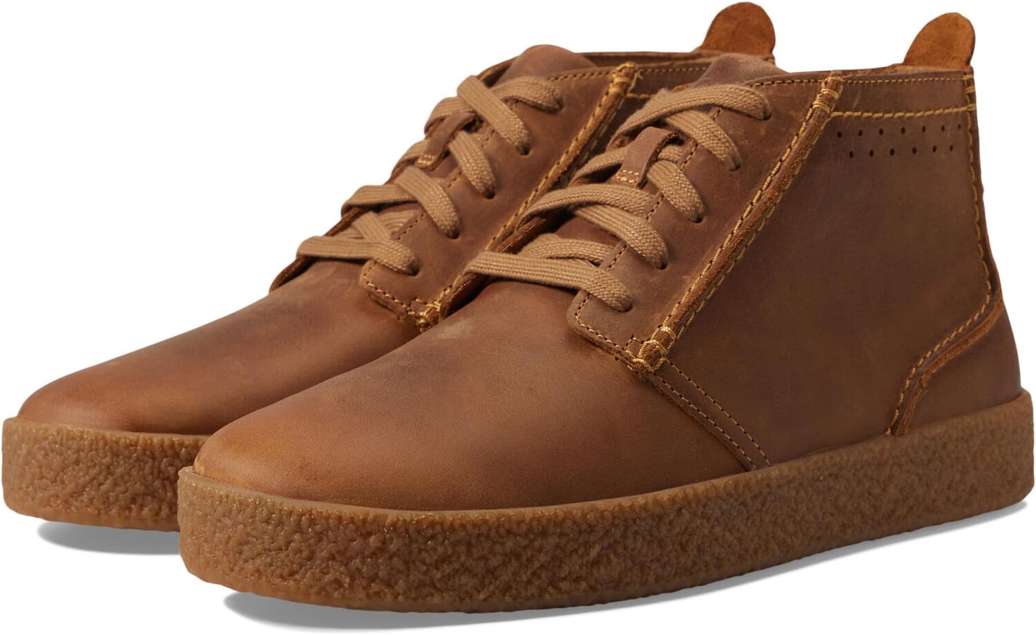 

Ботинки на шнуровке Streethill Mid Clarks, цвет Dark Tan Leather