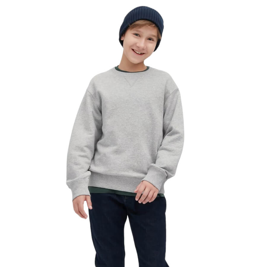 Свитшот Uniqlo Kids Ultra Stretch, серый - фото