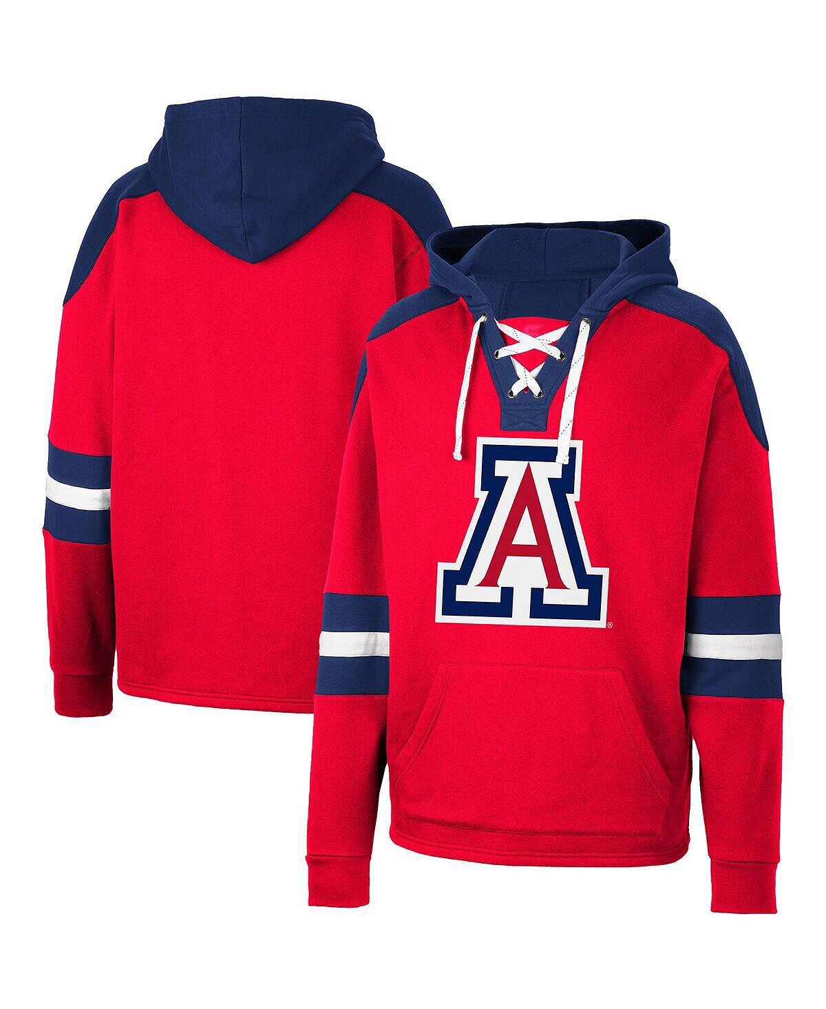 

Мужская красная толстовка с капюшоном arizona wildcats lace-up 4.0 на шнуровке Colosseum, красный