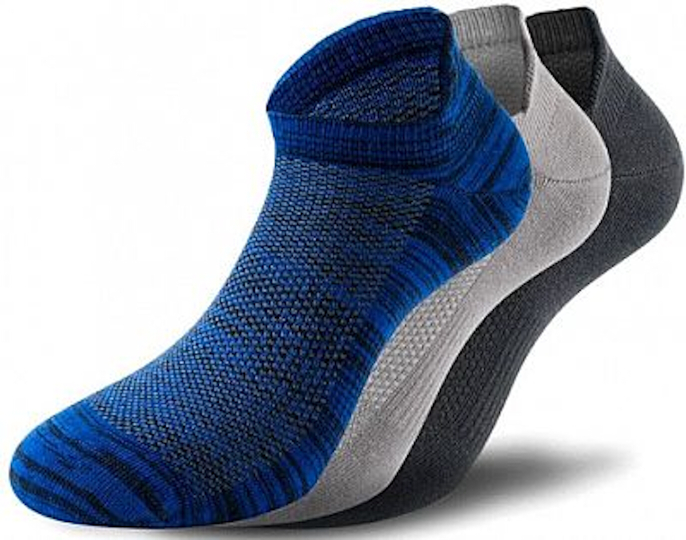 Носки Lenz Performance Sneaker Tech, черно-серо-синие