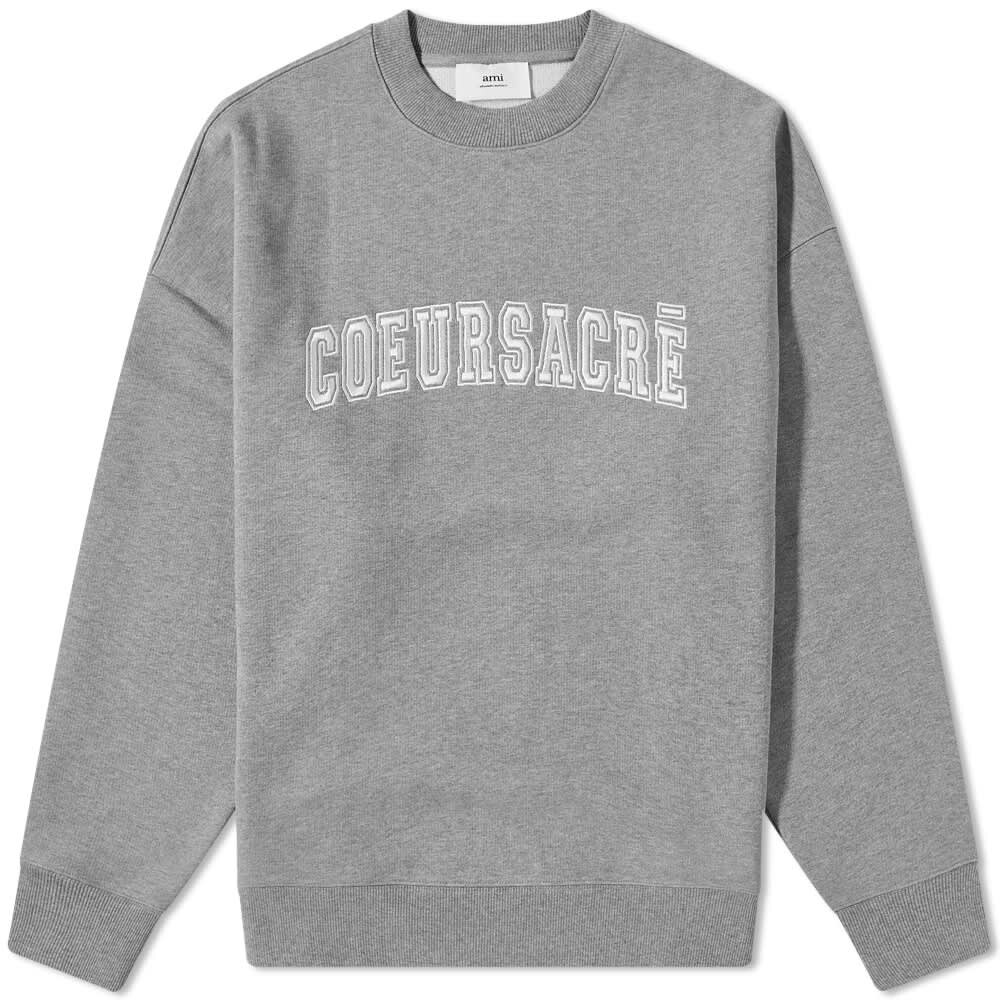 

Толстовка AMI Coeur Sacre Crew Sweat, Серый