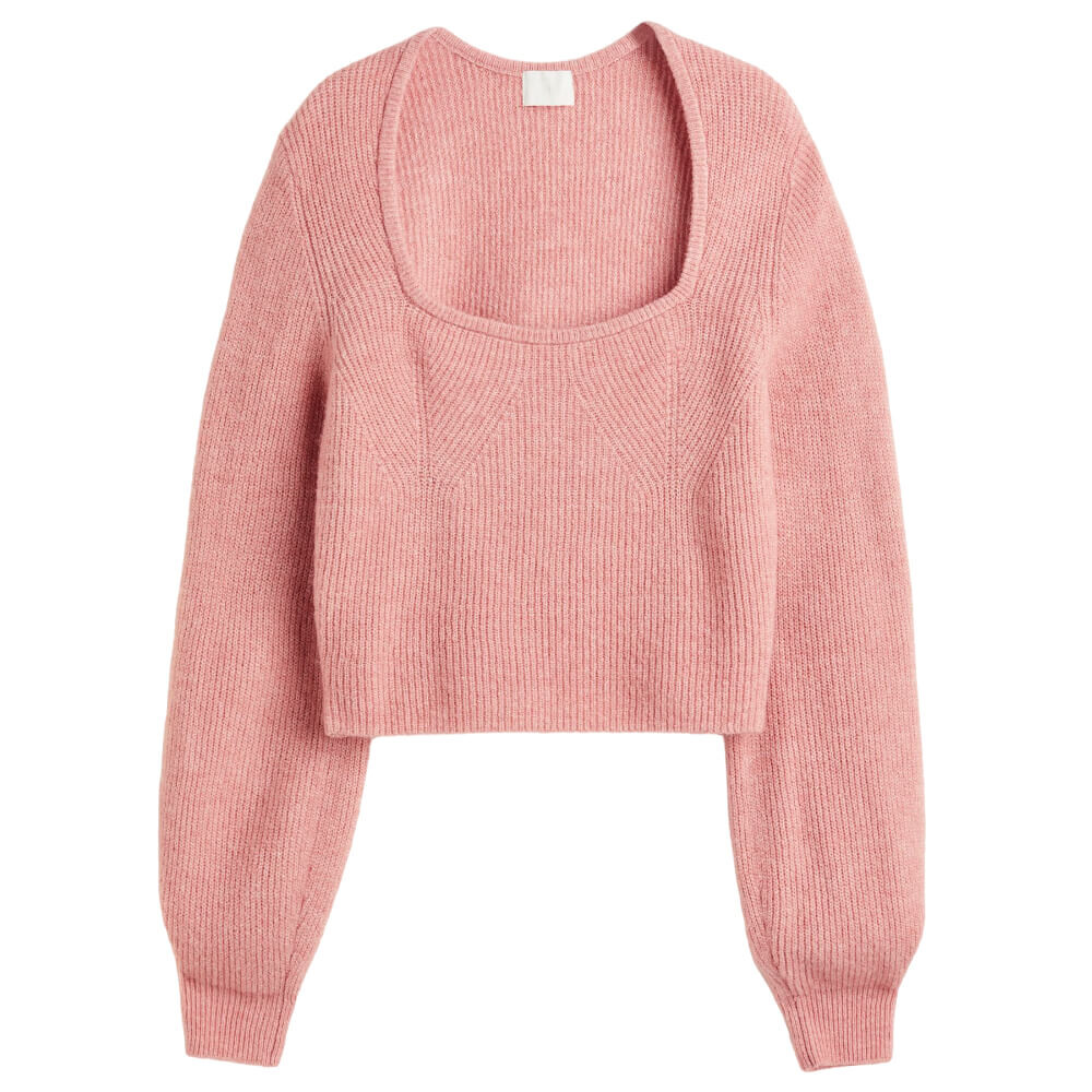 

Джемпер H&M Everyday Fashion Rib-knit, светло-коралловый