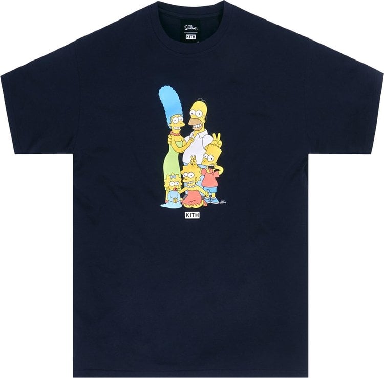 Футболка Kith For The Simpsons Portrait Tee 'Navy', синий - фото