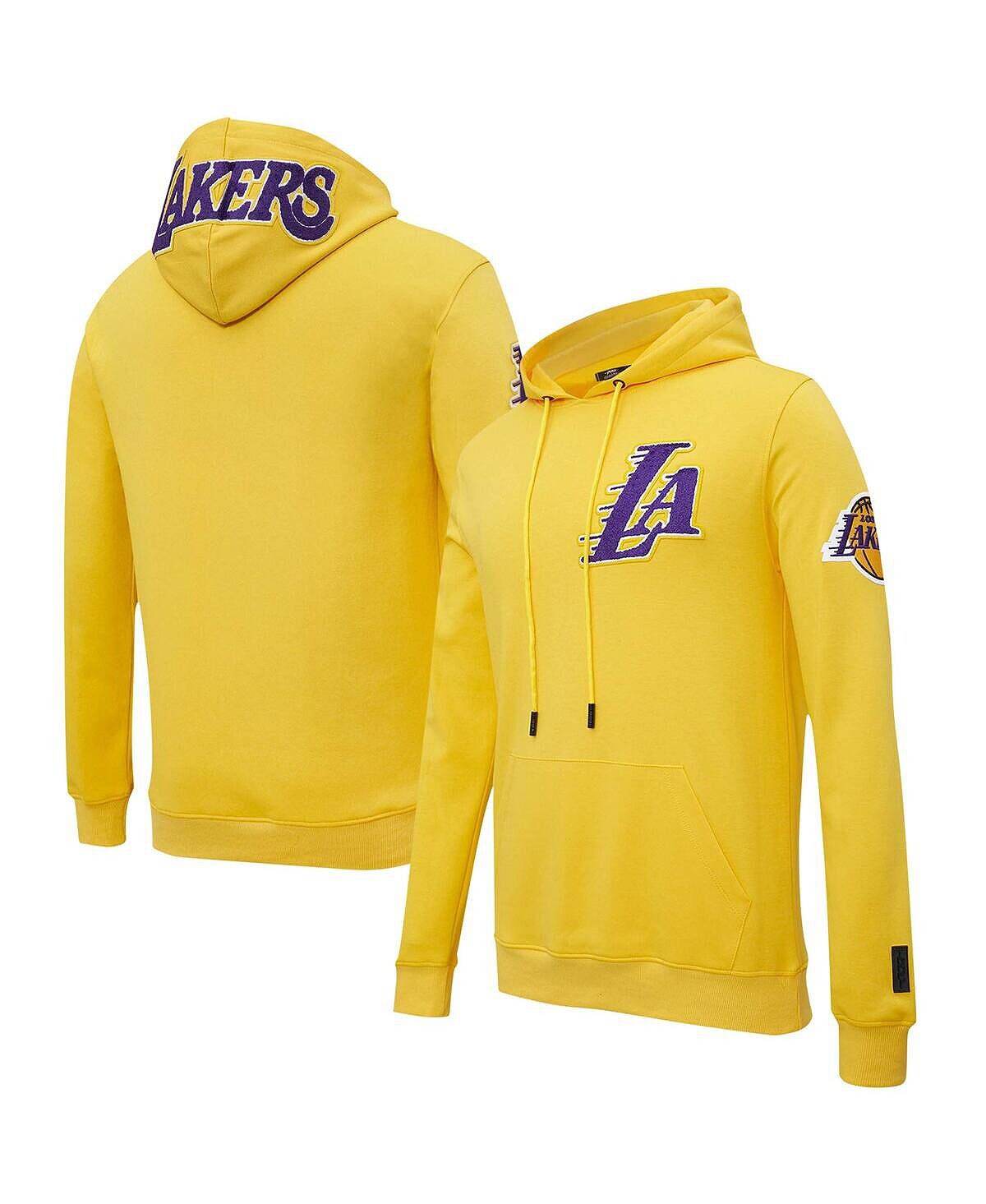 

Золотая мужская толстовка с капюшоном los angeles lakers chenille team Pro Standard