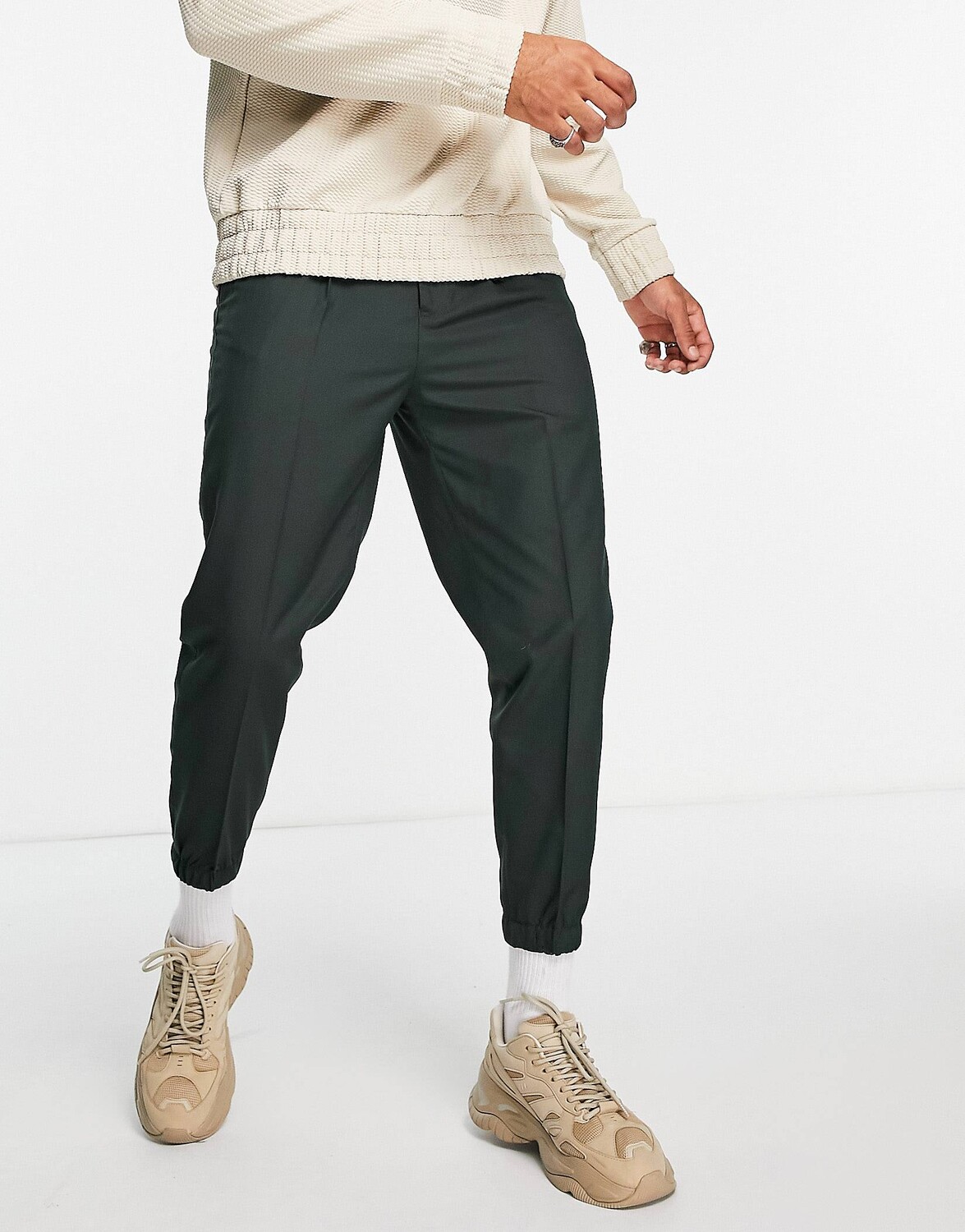 

Зауженные джоггеры цвета хаки ASOS DESIGN
