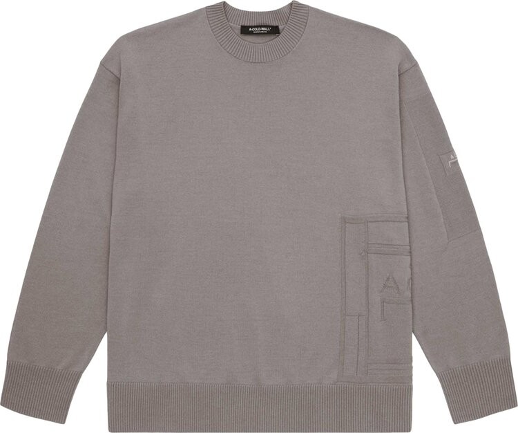 

Джемпер A-Cold-Wall* Wrap Stitch Knit 'Mid Grey', серый