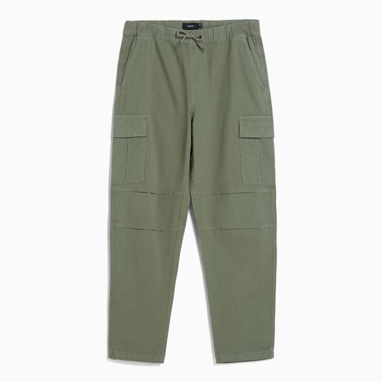 

Брюки Bershka Cargo With Stoppers, хаки