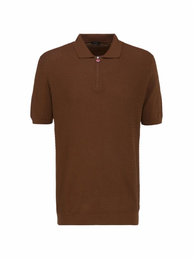 

Хлопковое поло Kiton, Коричневый