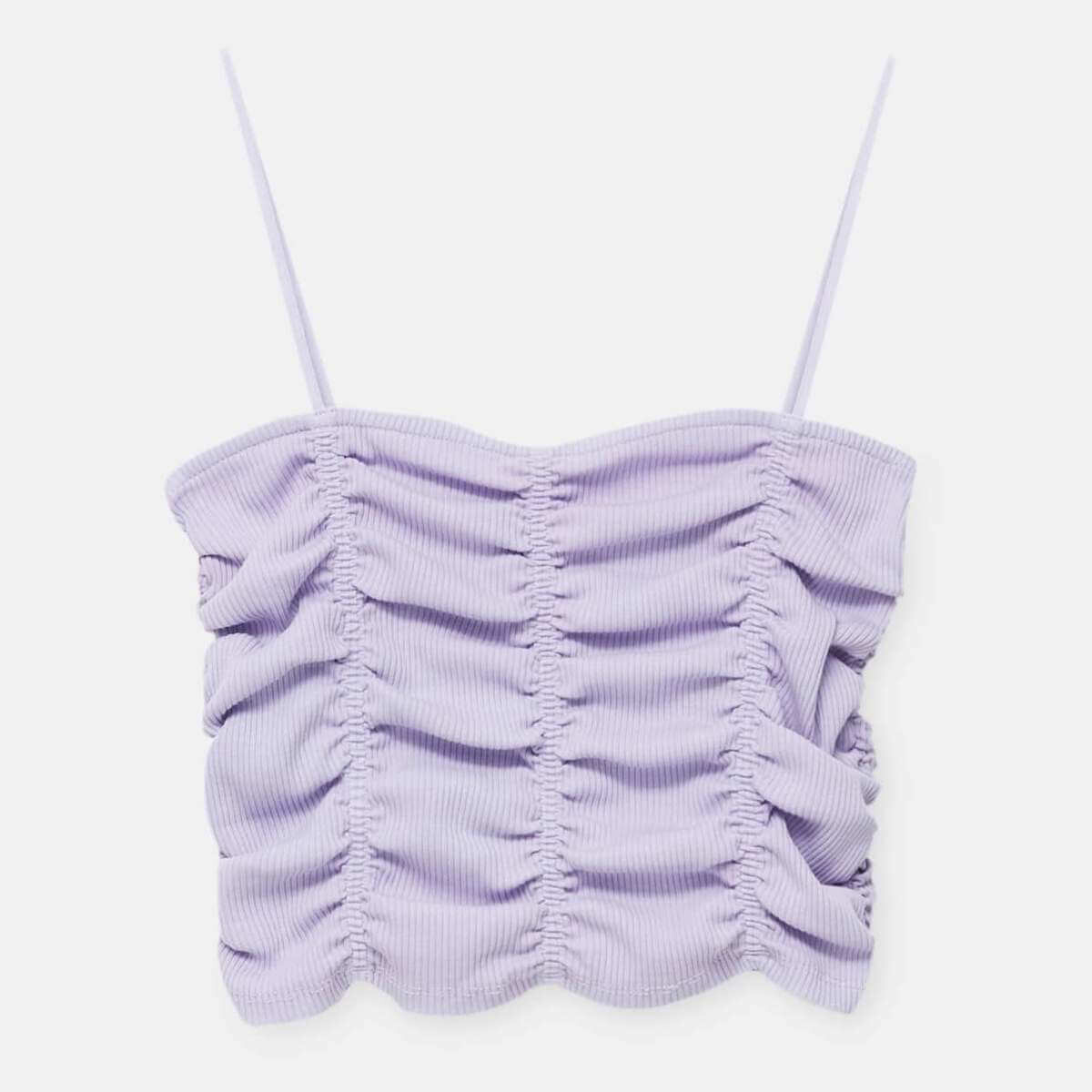 

Топ Pull&Bear Ruffled Crop, сиреневый