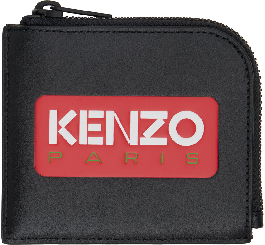 

Черный кожаный кошелек Kenzo Paris