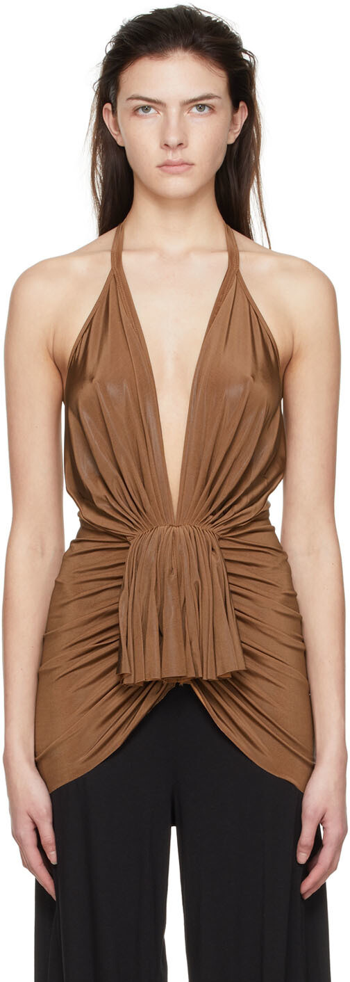 

Коричневая майка Scarlett Rick Owens Lilies