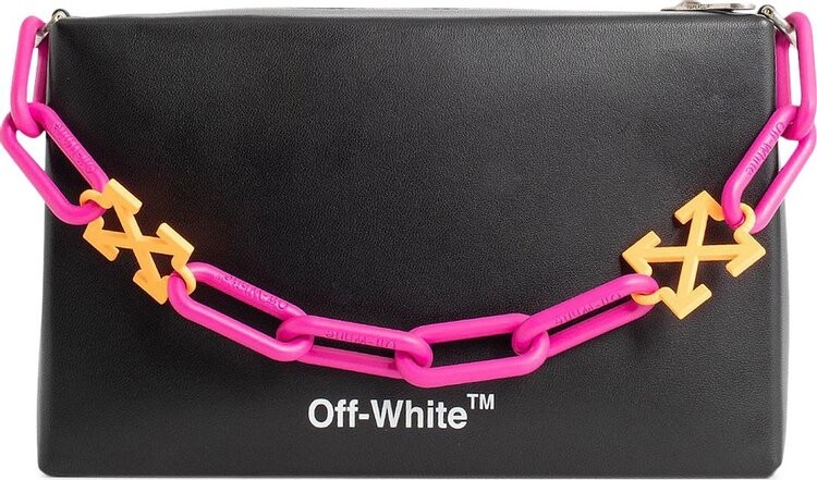 

Сумка Off-White Block Pouch Quote Bag Black/White, черный