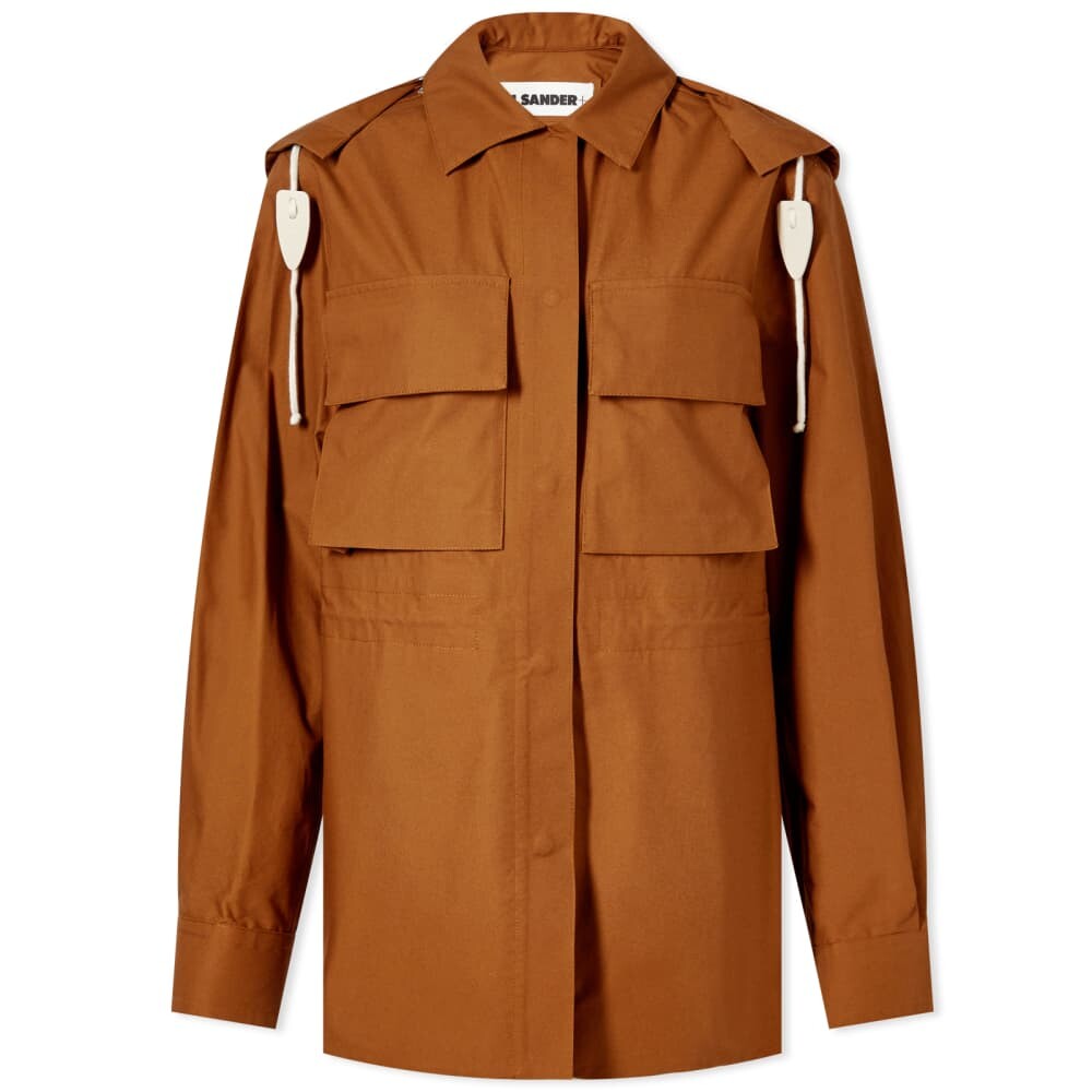 

Куртка-рубашка с капюшоном Jil Sander, Коричневый