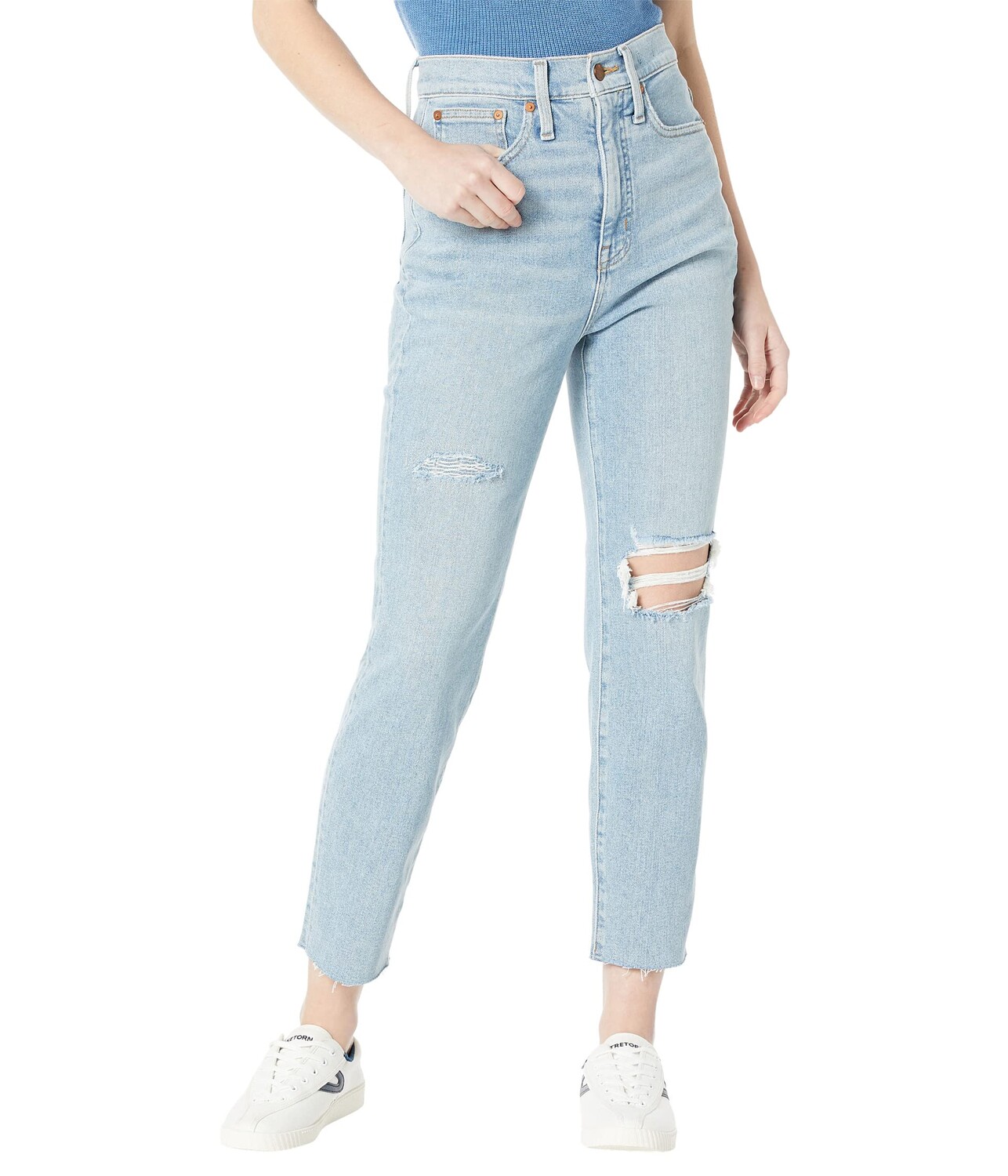 

Джинсы Madewell, The Momjean in Ellendale Wash: Raw-Hem Edition