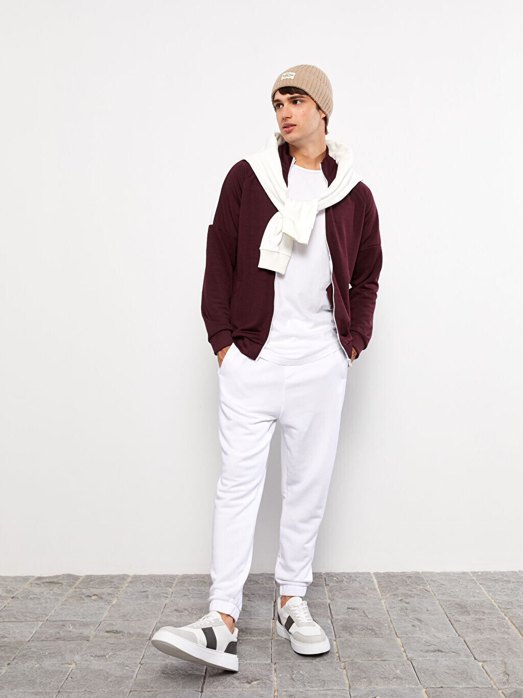 

Мужские спортивные джоггеры LCW Casual Slim Fit, белый
