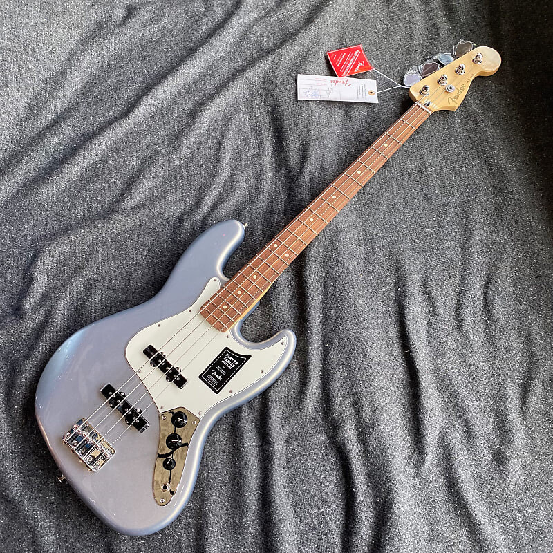 Проигрыватель Fender Jazz Bass PF Pau Ferro 2021 Silver MX21272183 Player Jazz Bass with Pau Ferro Fretboard электрогитара epiphone sheraton ii pro with pau ferro fretboard vintage sunburst