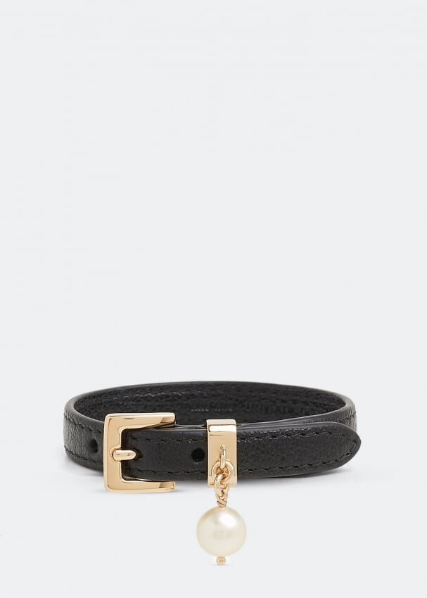 

Браслет MIU MIU Leather bracelet, черный