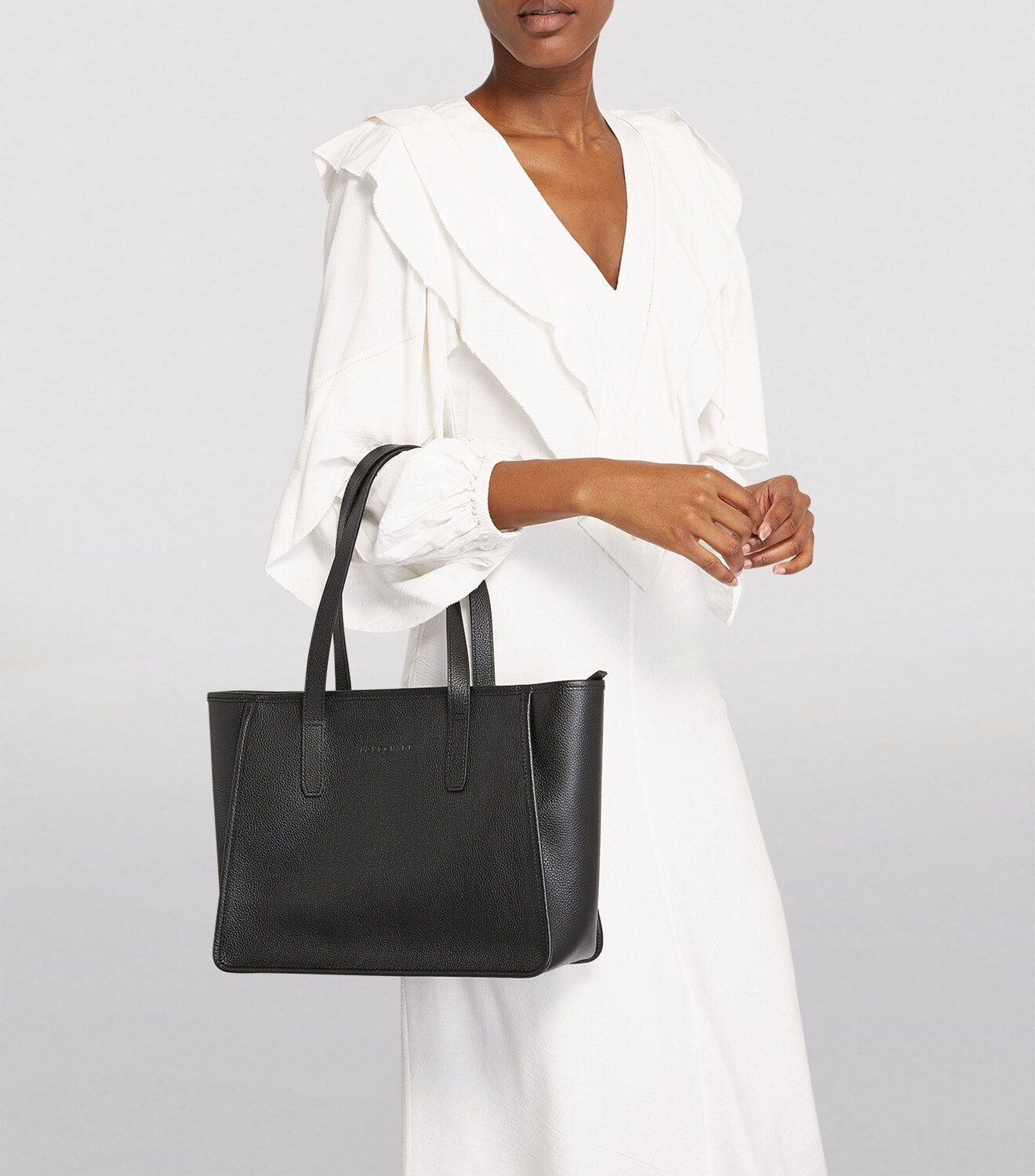 

Кожаная сумка Le Foulonné Longchamp, черный