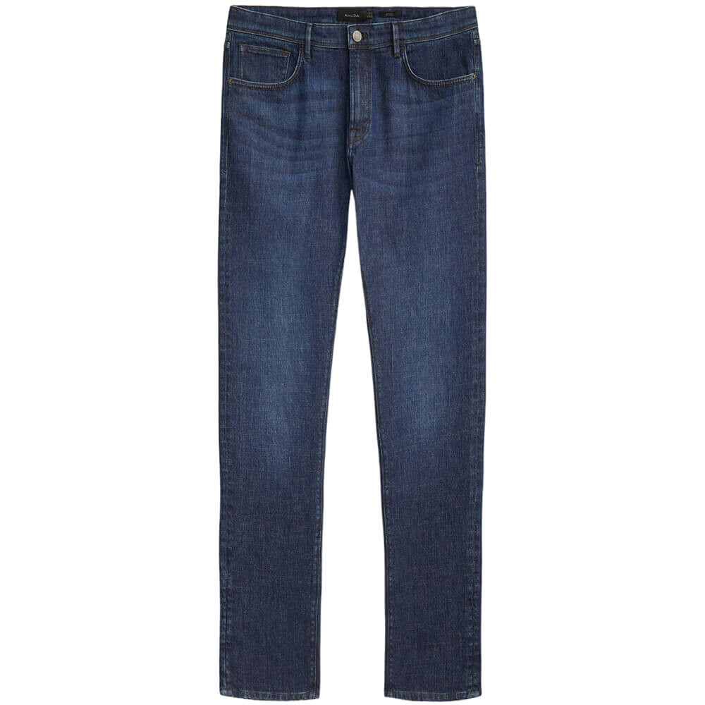 

Джинсы Massimo Dutti Slim Fit Stone Wash, синий (Размер 54 RU)