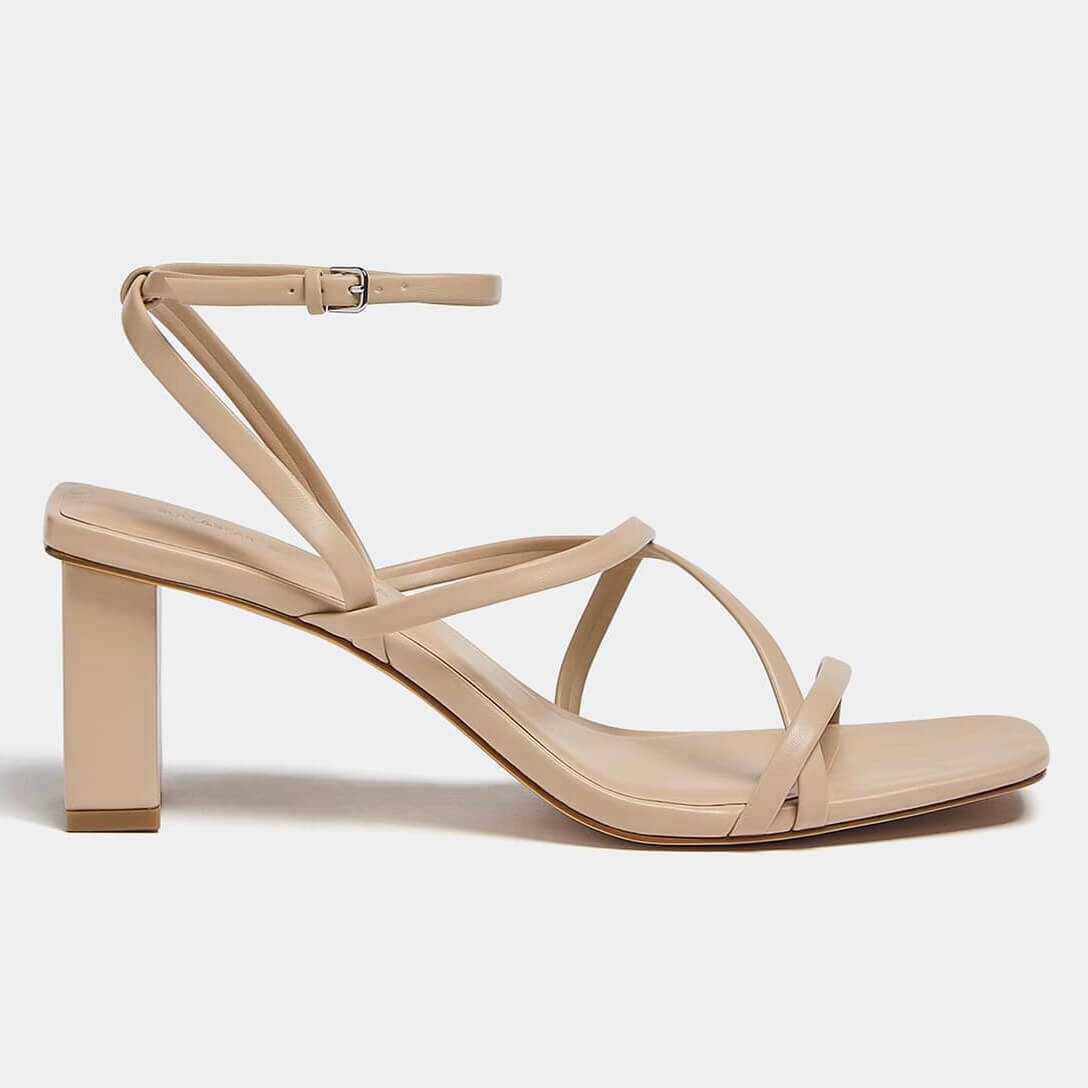

Босоножки Pull&Bear Heeled With Crossover Straps, нюдовый