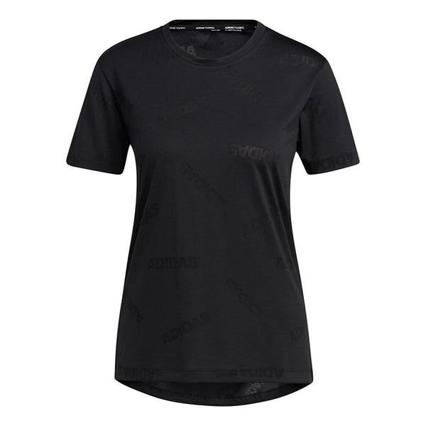 Футболка Adidas Aeroknit Tee Solid Color Round Neck Sports Short Sleeve Black T-Shirt, Черный