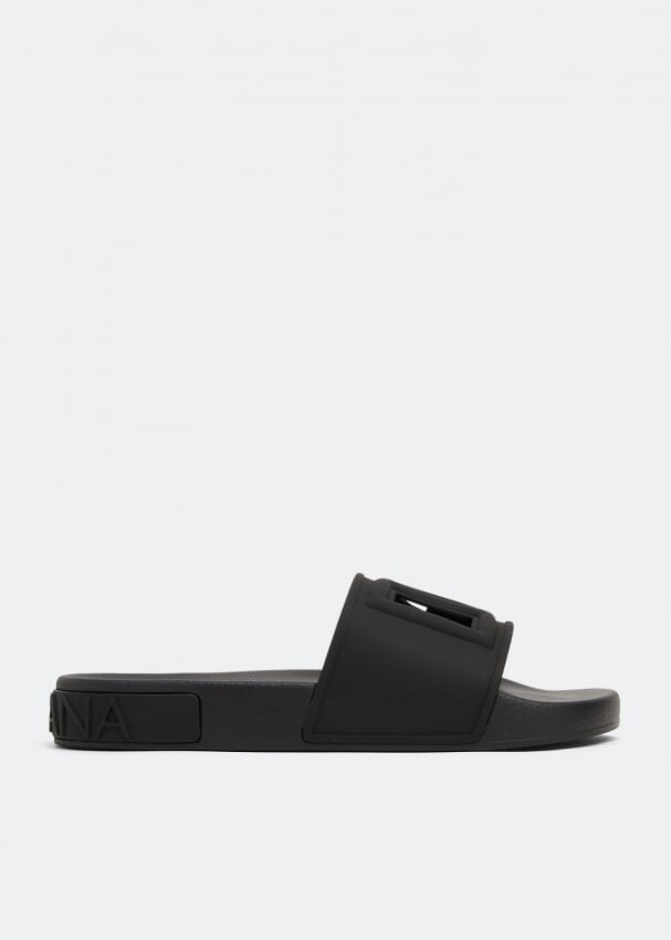 

Шлепанцы DOLCE&GABBANA DG Millennials rubber slides, черный
