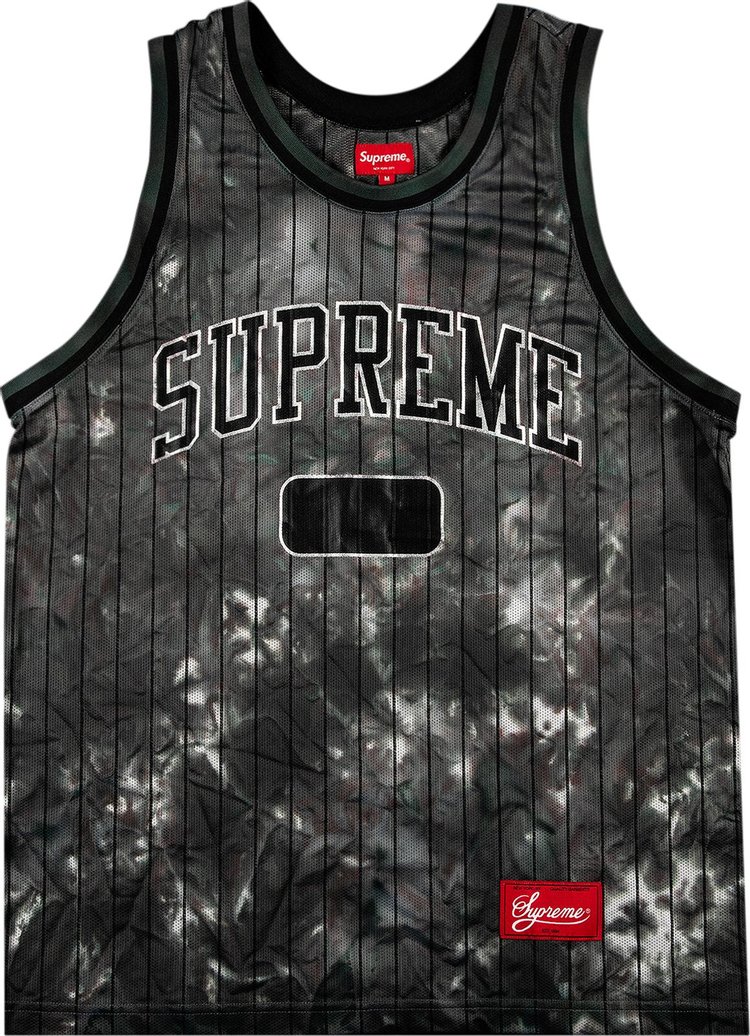 Футболка Supreme Dyed Basketball Jersey 'Black', черный