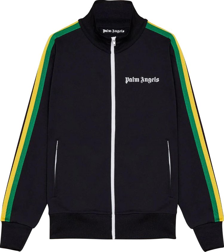 Куртка Palm Angels Exodus Classic Track Jacket 'Black/White', черный - фото