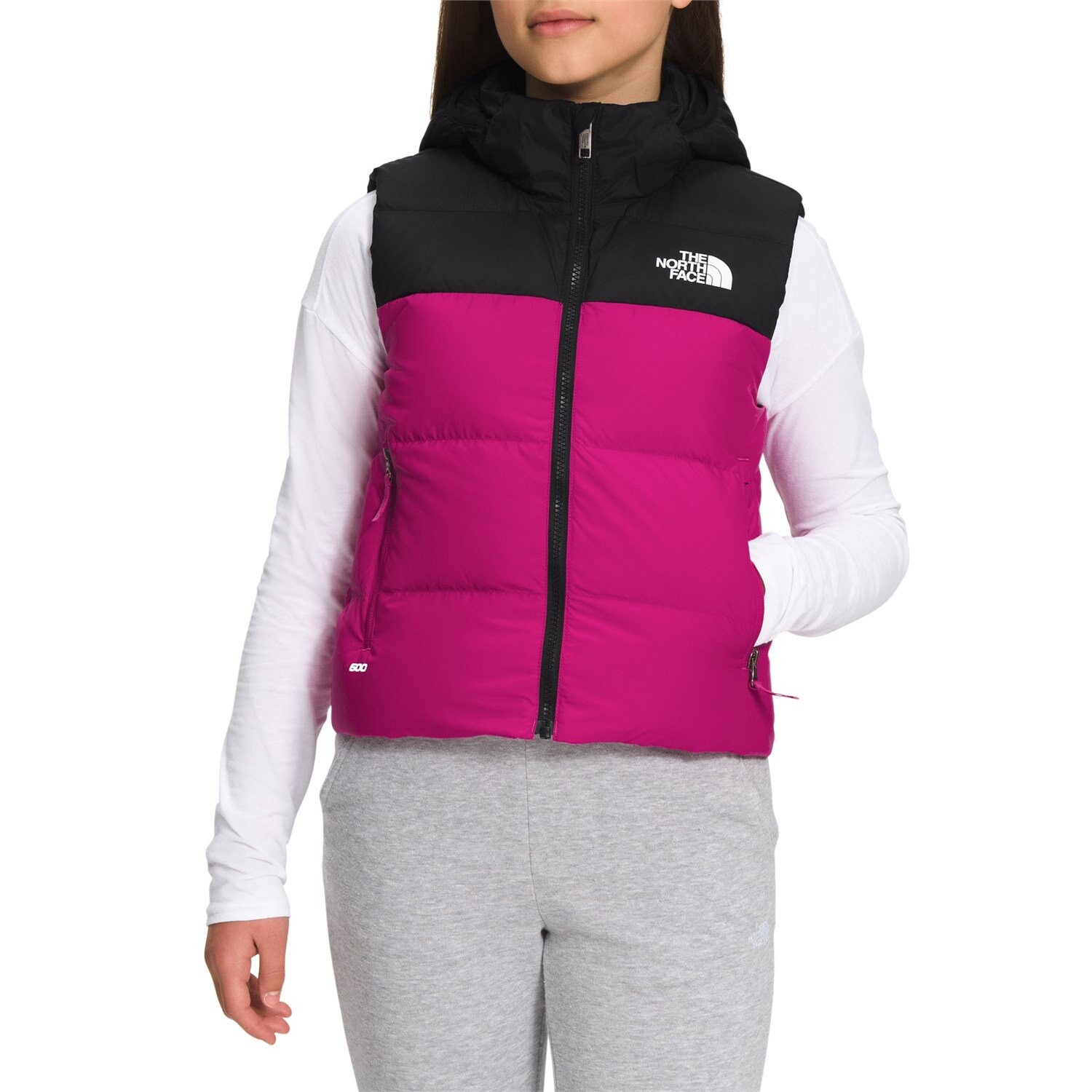 

Двусторонний жилет The North Face с капюшоном North Down, розовый