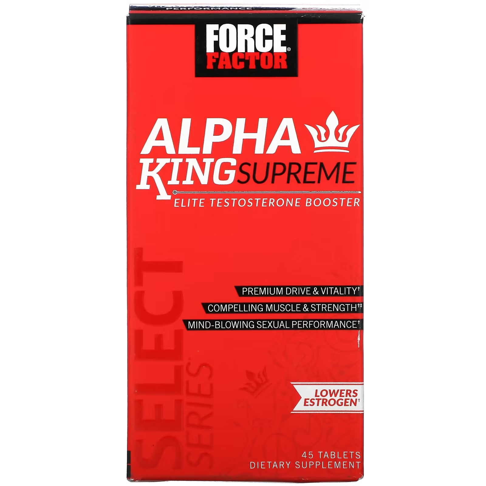 Пищевая Добавка Force Factor Alpha King Supreme бустер тестостерона, 45 таблеток