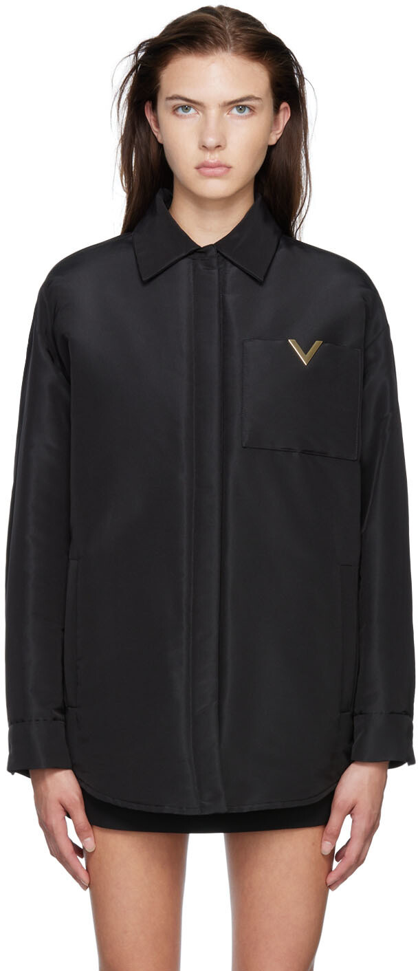 

Черная рубашка с логотипом VLogo Valentino