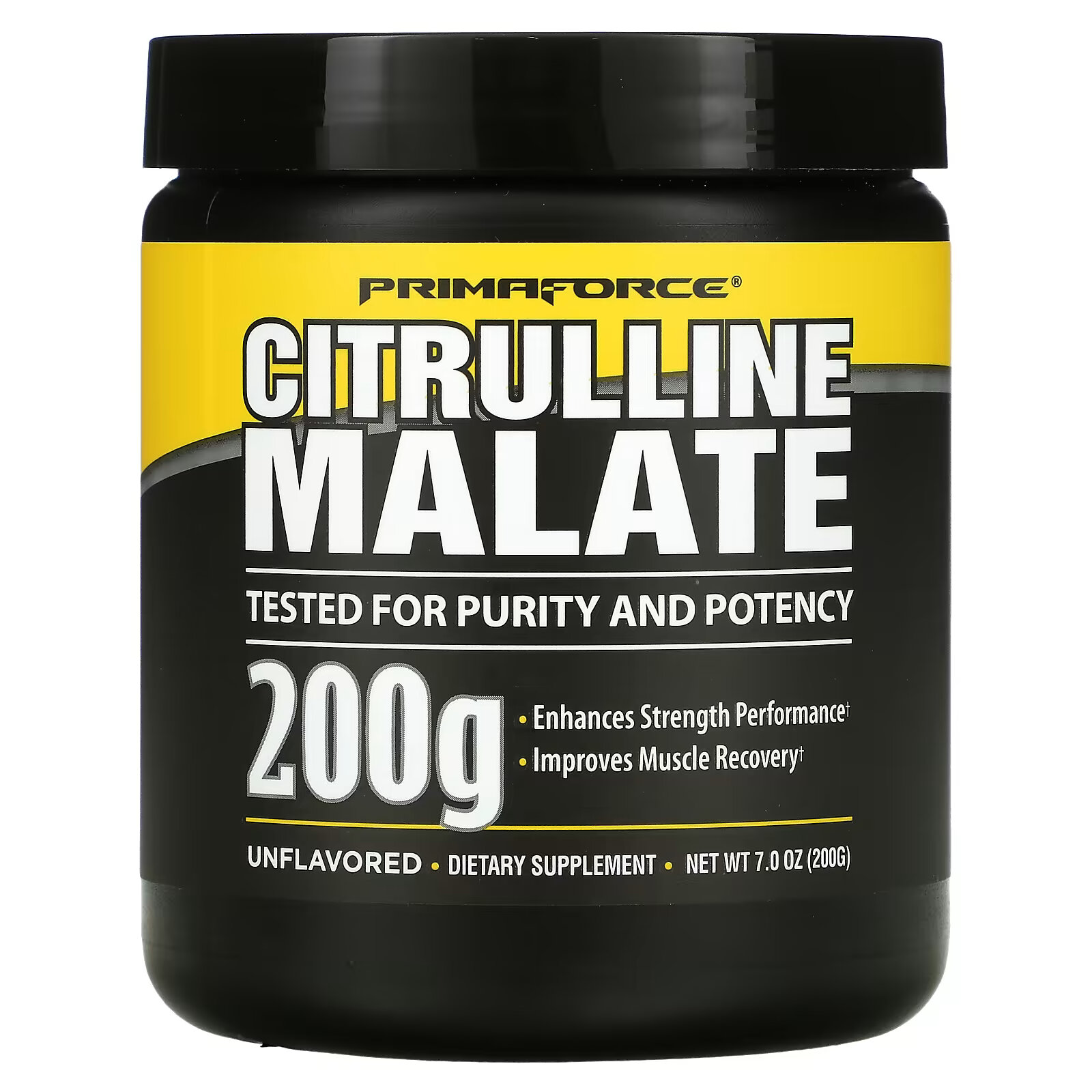 allmax цитруллина малат с нейтральным вкусом 300 г Primaforce, Цитруллина малат, без добавок, 200 г (7,0 унции)
