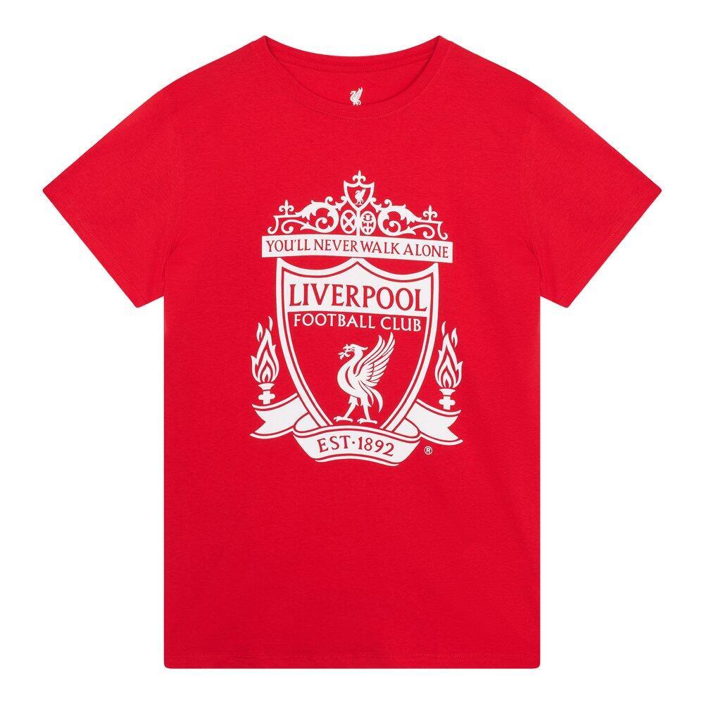 цена Футболка с логотипом Liverpool для взрослых - красная LIVERPOOL FC, красный