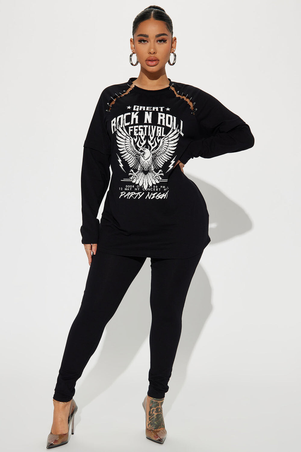 

Леггинсы Fashion Nova TP29784, черный
